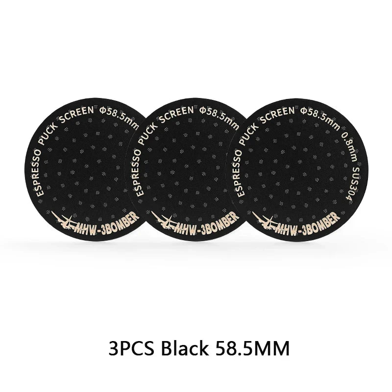 MHW-3BOMBER 51/53/58.5mm Espresso Puck Screen Double-Layer Metal Coffee Reusable Filter