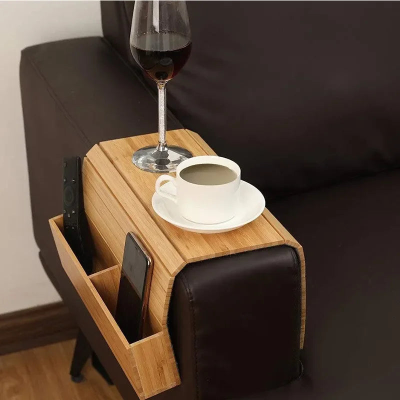 Minimalist Bamboo Sofa Armrest Organizer | Karnz