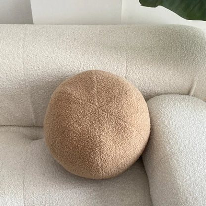 Nordic Bouclé Abstract Cushion – Minimalist Plush Pillow | Bowlift