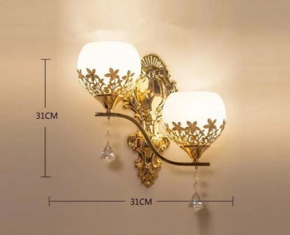 CrystalLuxe – Gold LED Wall Lamp for Atmospheric Lighting Skanto