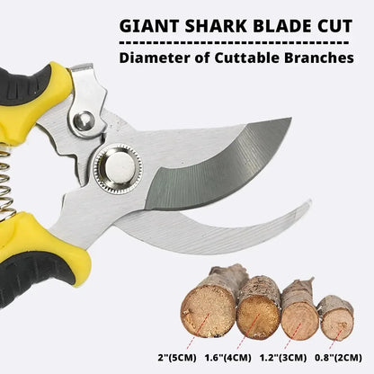 BowLift | PrecisionCut Pruning Shears | Stainless Steel Garden Scissors for Trimming