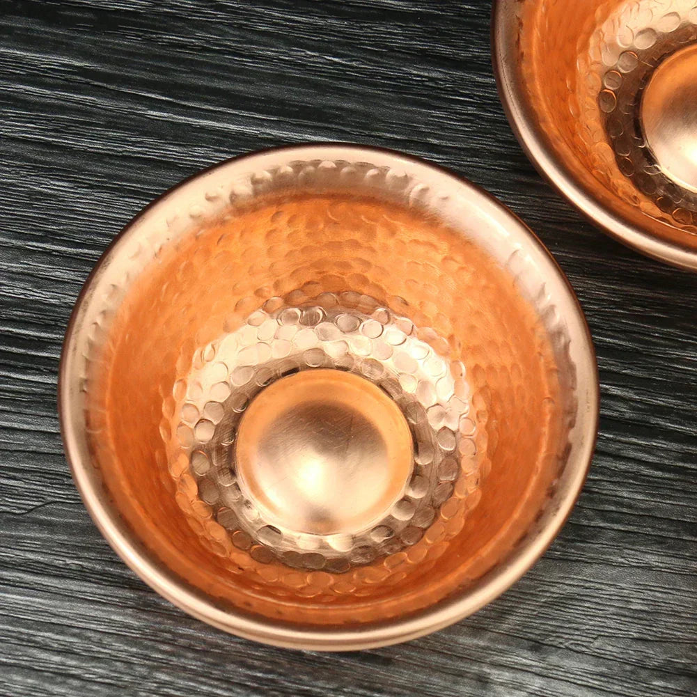 Nepalese Pure Copper Water Purifier Large Handheld Hammered Sacred Water Bowl for Buddha Buddhism Accessories