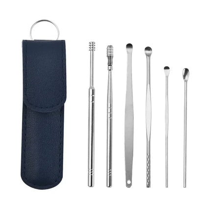 BowLift | Stainless Steel Ear Wax Remover 6-piece Cleaning Tool Set