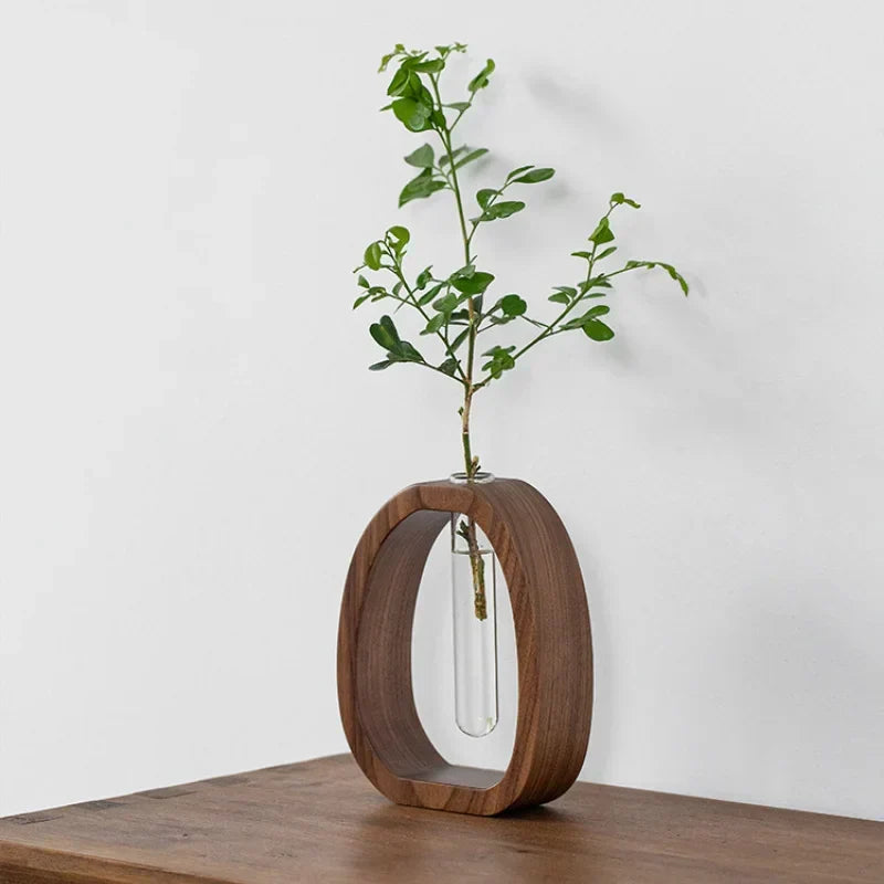 Oval wooden frame single bottle | Karnz