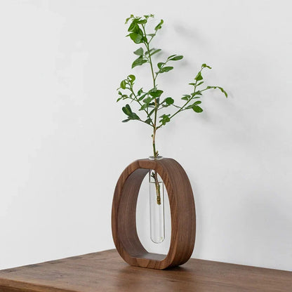 Oval wooden frame single bottle | Karnz