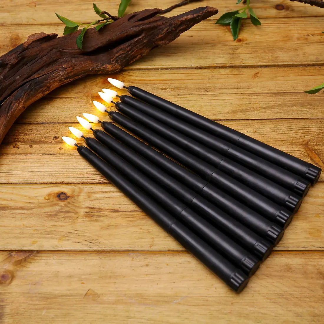 Skanto | Nightfall - Black LED Candles with Remote for Halloween