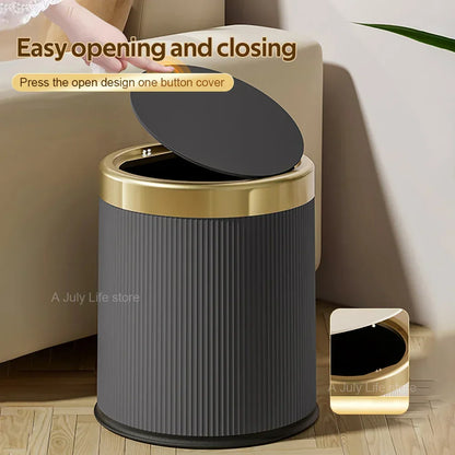 Modern rectangular waste bin | With lid & removable inner bin | For kitchen, bathroom & office Bowlift