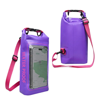 BowLift | AquaVault Waterproof Dry Bag 2L | With Touchscreen Window | Outdoor Bag for Kayaking, Trekking & Water Sports