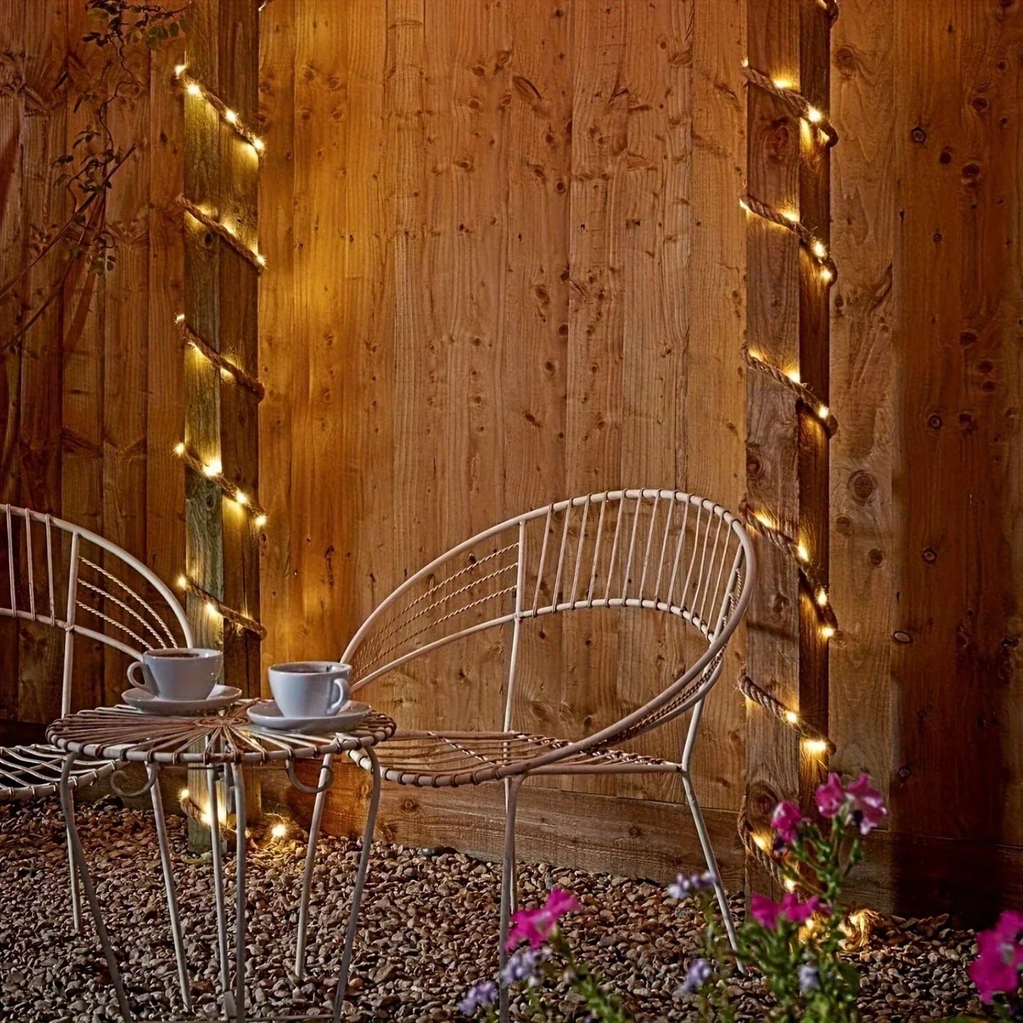 Skanto | Hemp Rope Solar Powered Lamp | Durable Outdoor Lighting for Garden and Patio