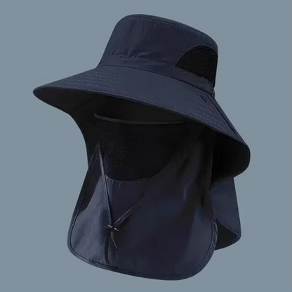 BowLift | UV Protection Outdoor Sun Hat with Wide Brim and Neck Flap for Hiking, Fishing, and Camping