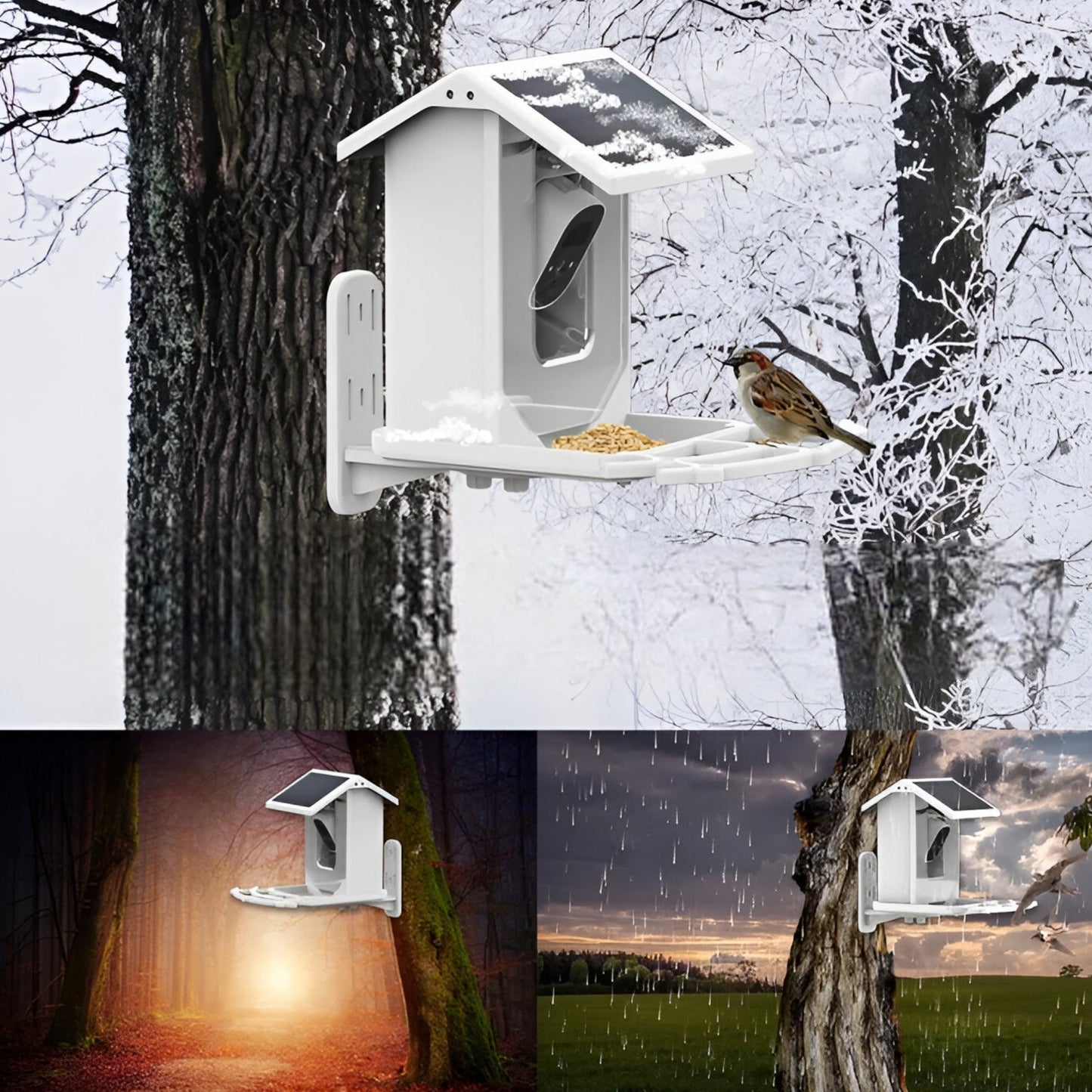 Skanto | Auxco | Smart Bird Feeder with 1080P HD Camera, AI Bird Recognition & Solar Charging
