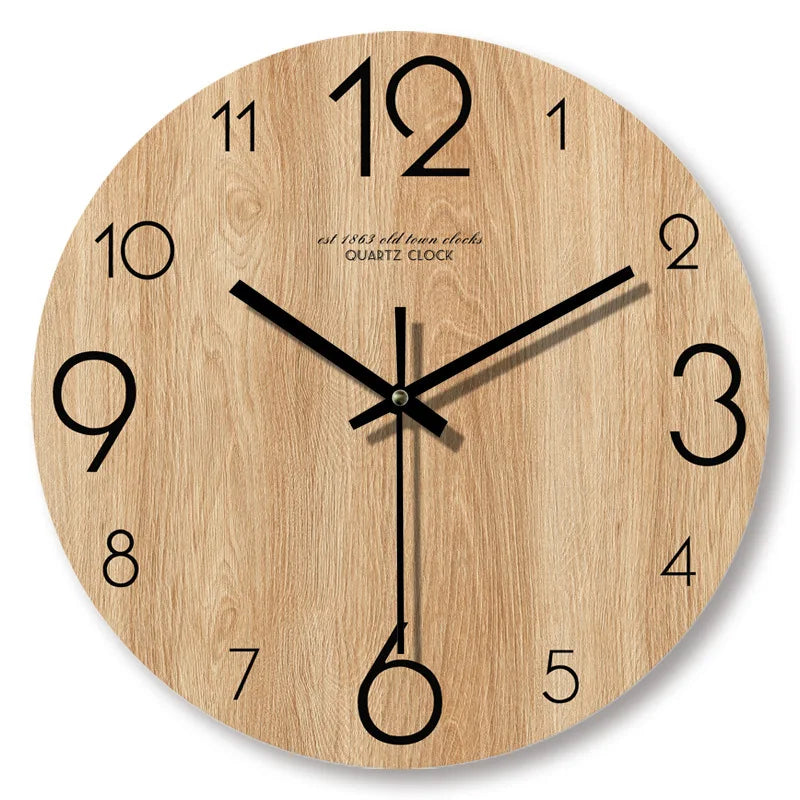 Skanto | Wooden Wall Clock – Modern Decorative Clock for Living Room or Office
