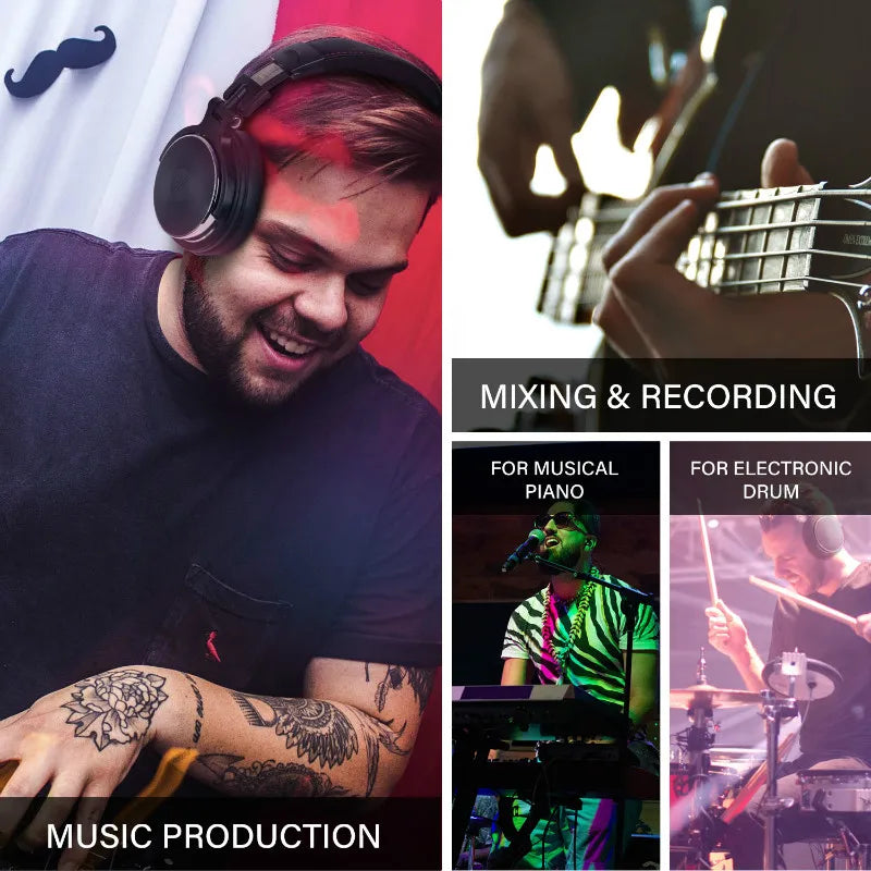 Oneodio Wired Studio Pro 50 & Pro 30 DJ Headphones with Mic - TWS Noise Cancelling HiFi Stereo Dynamic Headset