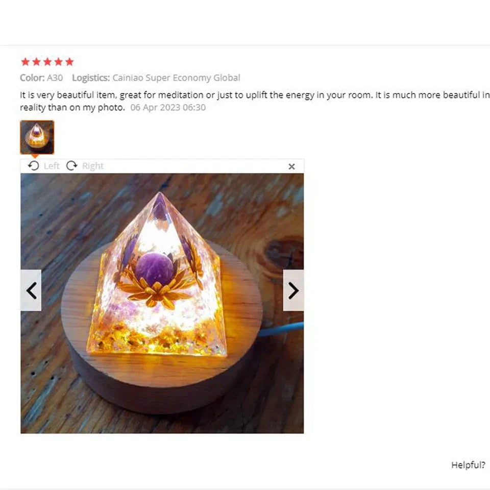Skanto Skanto | Amethyst Peridot Orgone Pyramid - Energy Generator Crystal Reiki Chakra Orgonite Meditation Tool
