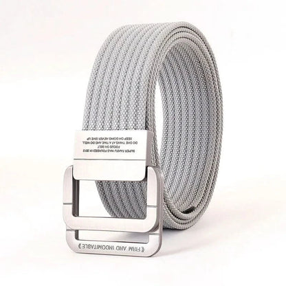 Kalsten | Unisex Canvas Belt – Double Metal Ring Buckle, Adjustable
