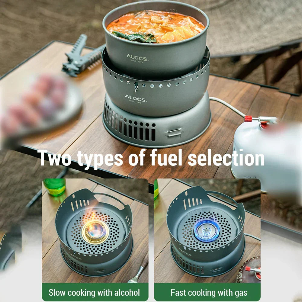 Skanto | Portable Outdoor Cookware Set – Lightweight Camping Cookware with Windscreen