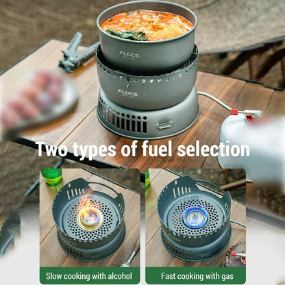 Skanto | Portable Outdoor Cookware Set – Lightweight Camping Cookware with Windscreen