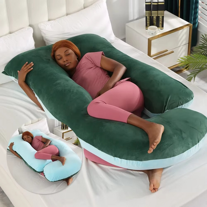 Skanto | J-Shaped Pregnancy Support Pillow for Side Sleeping and Nursing
