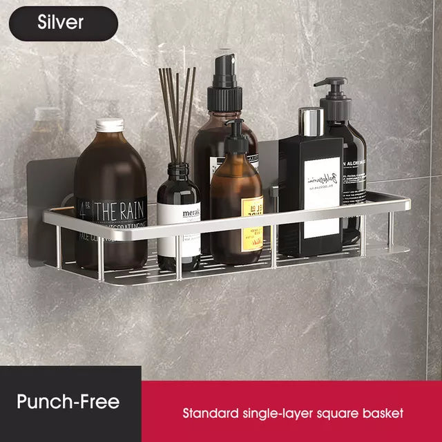 BowLift | Stylish & Practical No-Drill Shower Corner Shelf – Space-Saving Bathroom Storage Rack