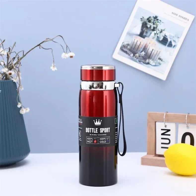 Skanto Stainless Steel Thermos 1L – Insulated Bottle for Keeping Water Cold and Hot, Tea, Coffee
