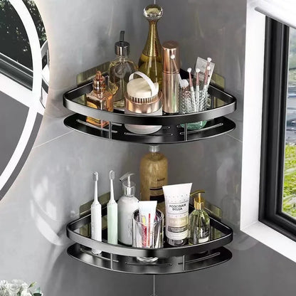 Corner Holder Aluminum Wall Shelf – Space-Saving Bathroom Organizer Without Drilling | Bowlift