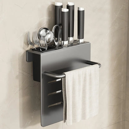 ChefSpace Wall-mounted Knife Holder with Storage for Cutting Boards – Stainless Steel Karnz