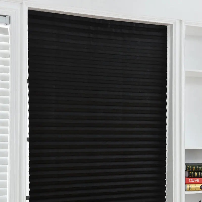 Skanto | Self-Adhesive Blackout Blind – Fleece Fabric Roller Blind for Partial Blackout in Living Room, Bedroom, and Bathroom
