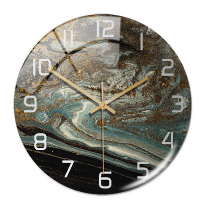 Skanto | Stylish Marble Wall Clock with Silent Mechanism