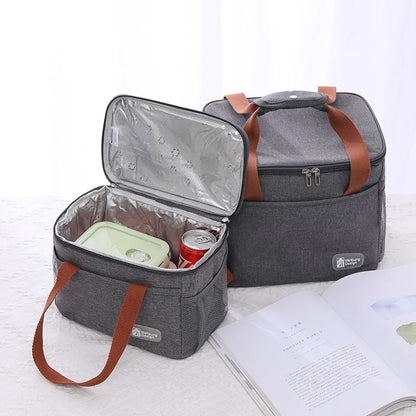 Skanto | Large Capacity Thermal Insulated Lunch Bag – Oxford Fabric Food Storage Picnic Bag, Portable Cooler Bag