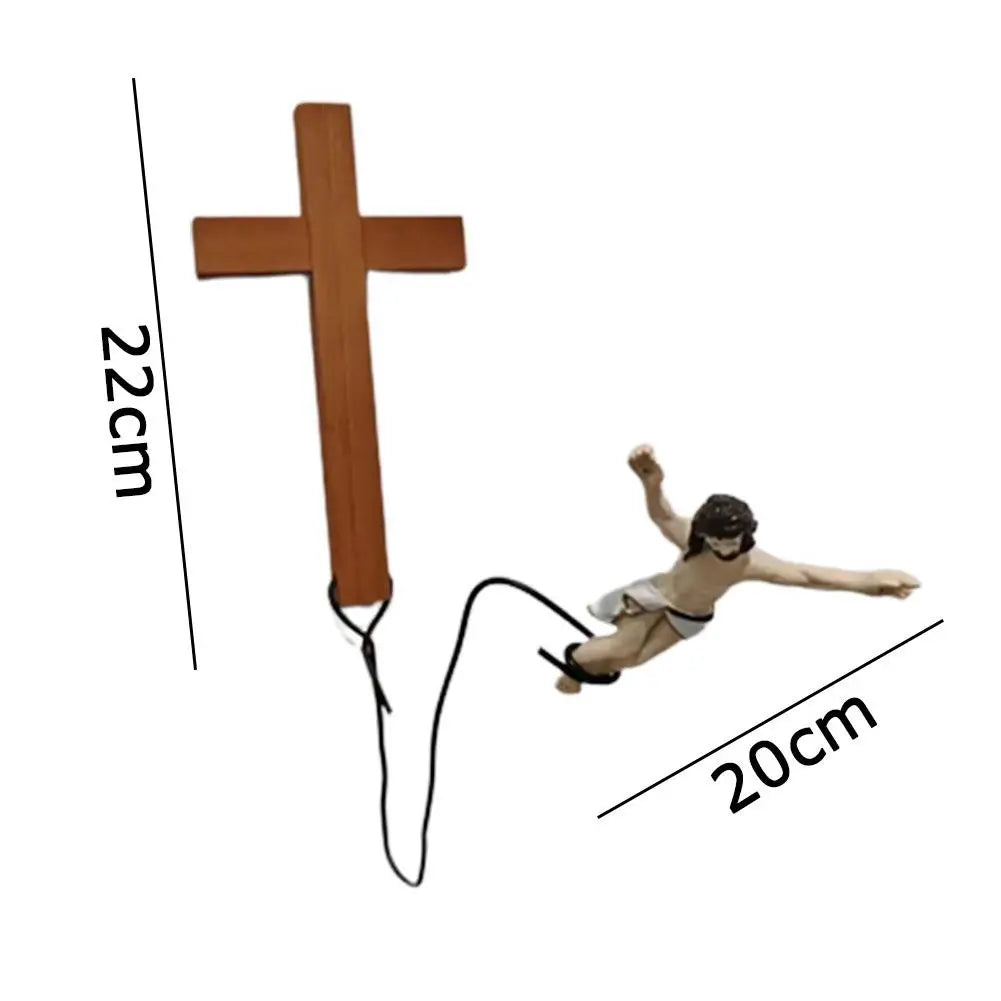 BowLift | Bungee Jumping Jesus Easter Atmosphere Decorative Ornaments Christ Figure Religious Decorations Holiday Gifts Hanging Ornaments