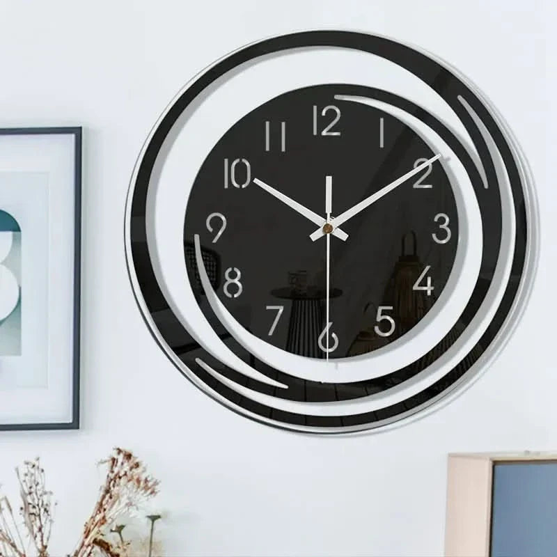 Skanto | Black Acrylic Wall Clock – Modern Scandinavian Design