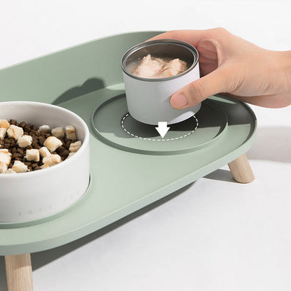 Scandinavian Style Double Feeding Bowl For Your Dog or Cat | Bowlift