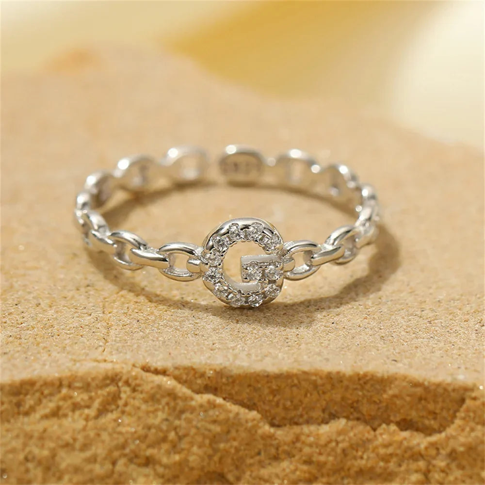 BowLift | Dainty Diamond Letter Initial Ring