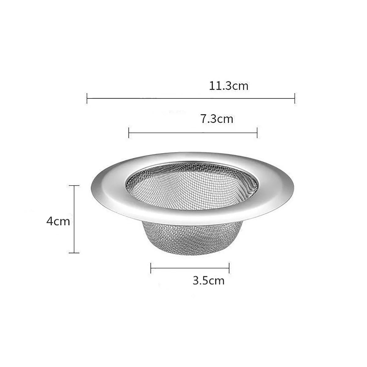 Skanto | Stainless Steel Kitchen Sink Strainer - Anti-Clog Funnel, Hair Catcher for Sink, Floor Drain, and Dishwasher