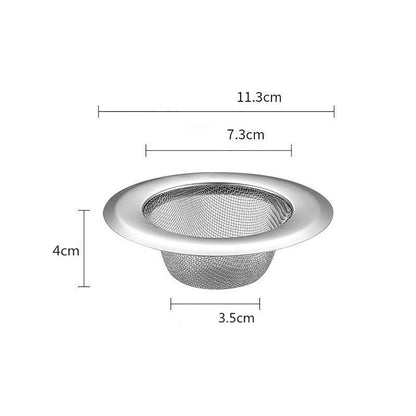 Skanto | Stainless Steel Kitchen Sink Strainer - Anti-Clog Funnel, Hair Catcher for Sink, Floor Drain, and Dishwasher