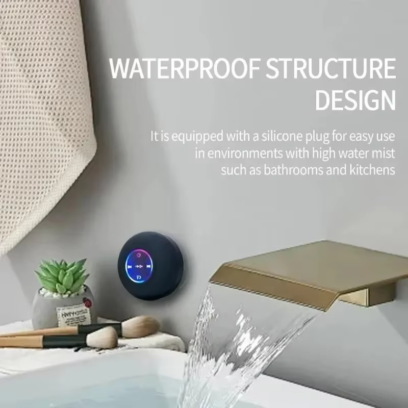 BowLift | Waterproof Portable Bluetooth Speaker with LED Lights and Suction Cup