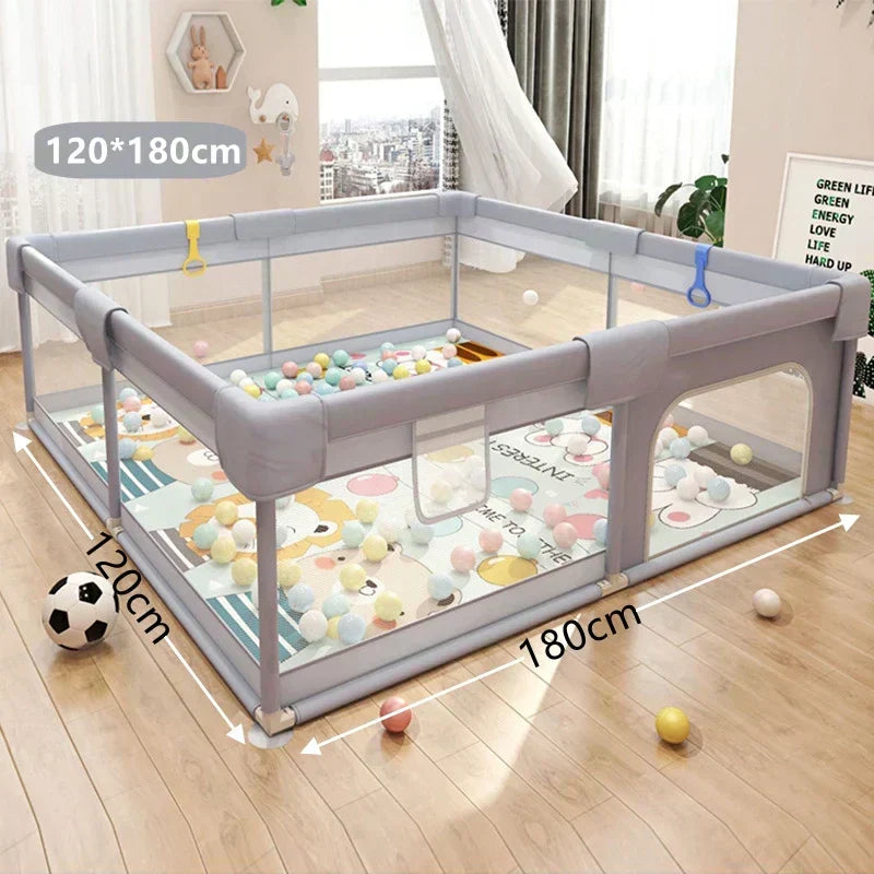 Large Baby and Toddler Playpen - Safe Foldable Play Area for Indoor and Outdoor | Skanto