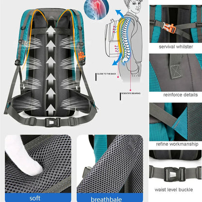 Alpivento 70L Trekking Backpack with Rain Cover | Skanto