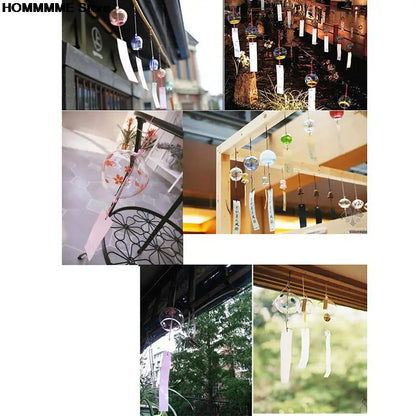 BowLift | Yumeko Glass Wind Chime | Japanese Style | Handcrafted | Clear Sound | Decorative Pendant