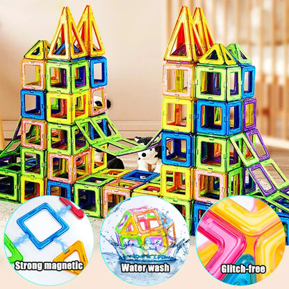 Creative Magnetic Building Blocks Set - Large & Mini DIY Toys for Kids Ages 7-12, Fun Educational Construction Gift in Mixed Colors