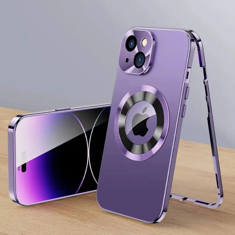 BowLift | Case 360° Full Screen Lens Metal Magnetic Magsafe Covers Aluminum for iPhone 15 14 13