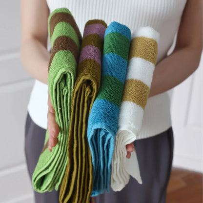 RetroStripe Luxe Cotton Towel – Striped Cotton Towel in Hotel Quality | Bowlift