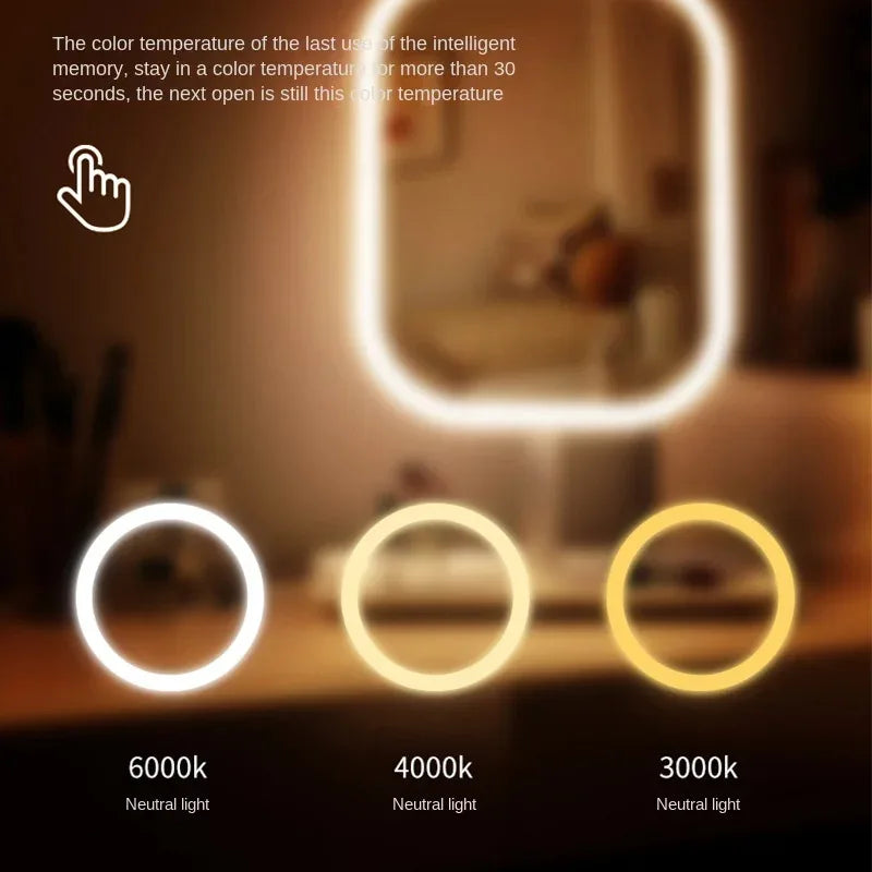 Skanto | LED Makeup Mirror Lumiéra | 3 Light Colors | Touch Control | Modern Design