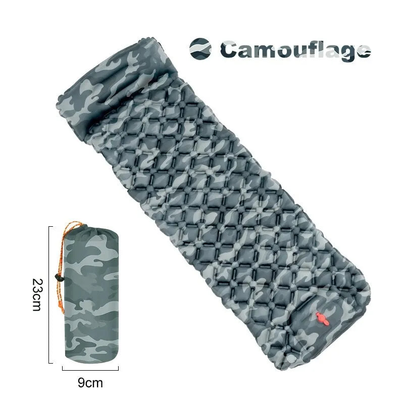 Skanto | Skanto Double Camping Sleeping Pad with Self-Inflating Mattress and Pillow - Outdoor Hiking Mattress for 2 Person Cot Air Mattress