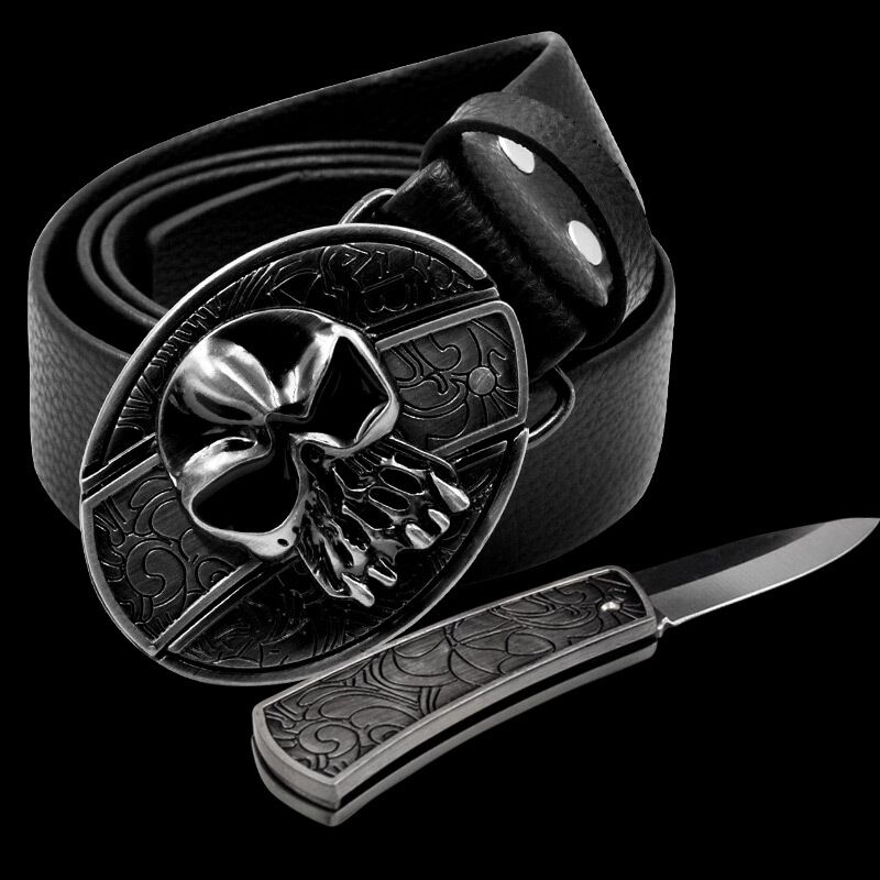 BowLift | Self Defense Mini Knife Leather Belt
