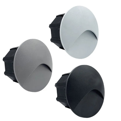 Modern waterproof IP65 LED recessed wall lamp for outdoor lighting - 3W embedded step & stair, balcony, and portal lamp