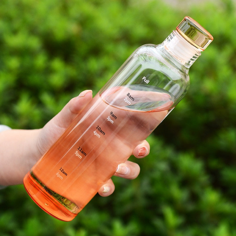 Brehn | Time Scale heat-resistant glass water bottle