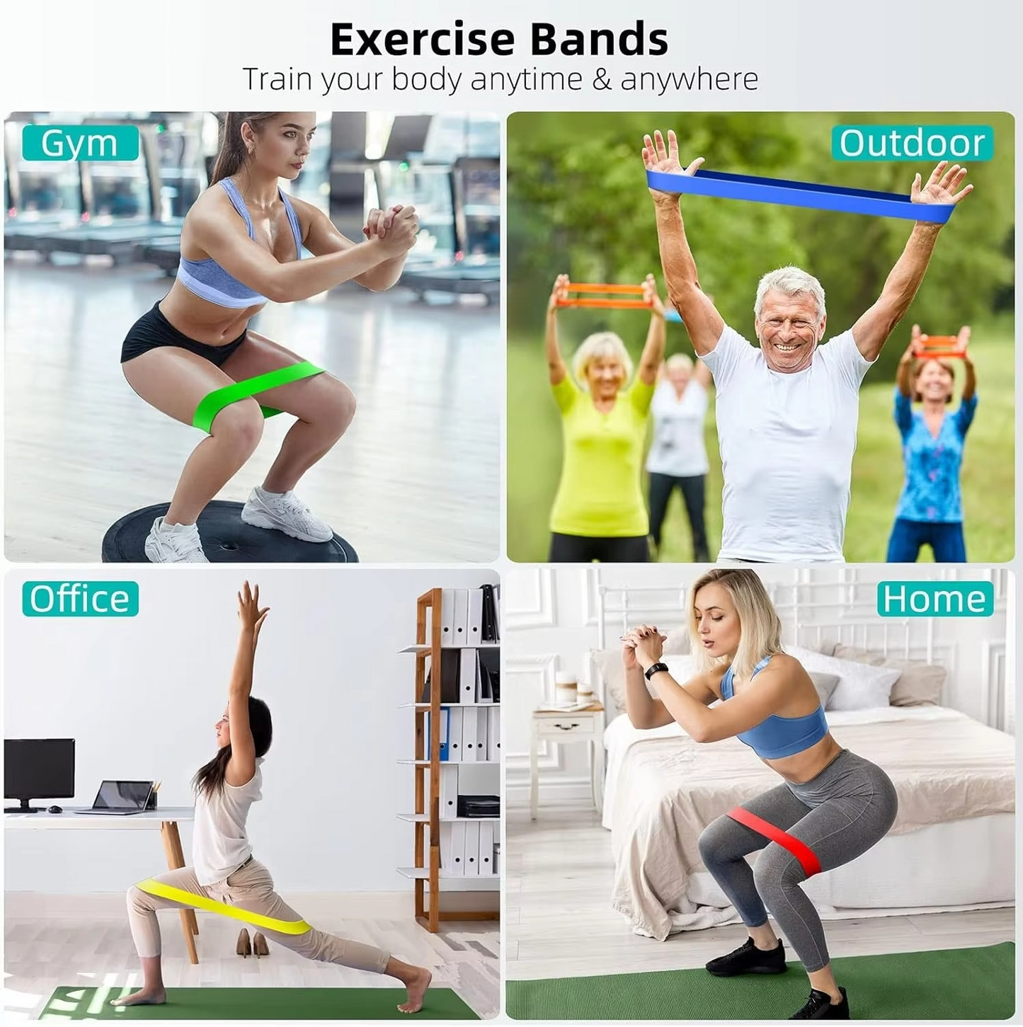 Skanto | Resistance Band Fitness Set for Strength Training and Full Body Workout