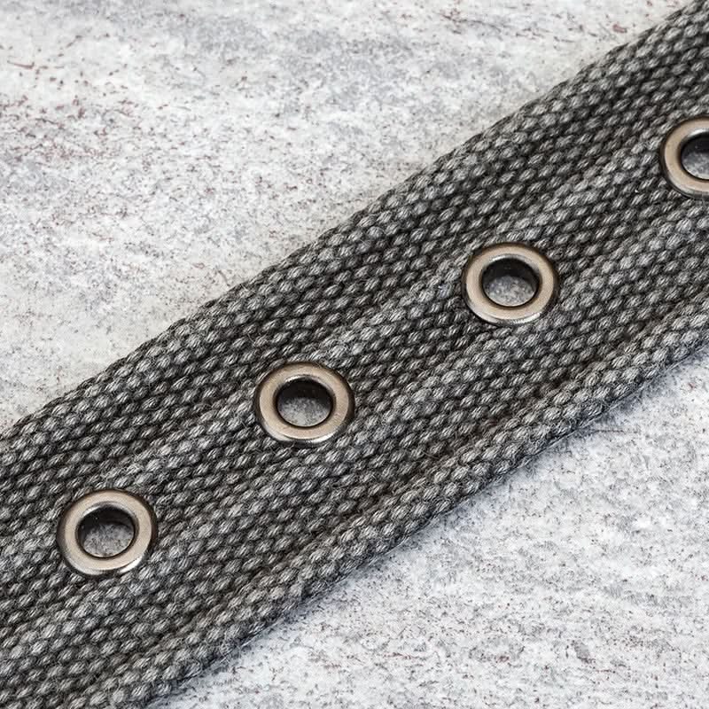 Skanto | Men's Canvas Belt – Adjustable Casual Striped Waistband