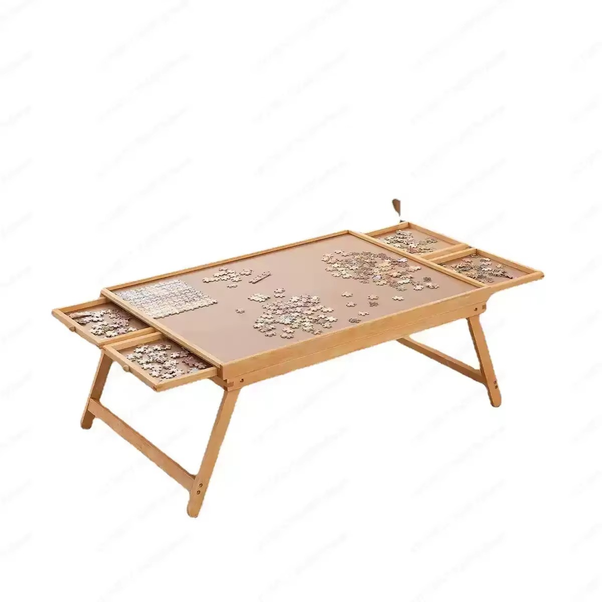 Skanto | Foldable Wooden Jigsaw Puzzle Board with 4 Storage Drawers for up to 1500 Pieces